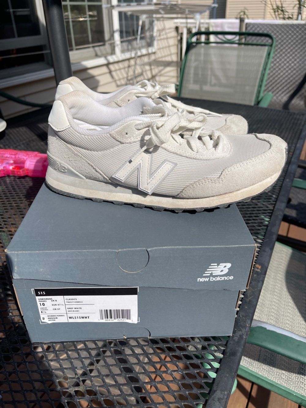 New Balance gray /White 515 Retro Runner Sneakers